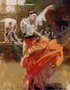 Mujer Painting - Pino Daeni bailarina hermosa mujer dama
